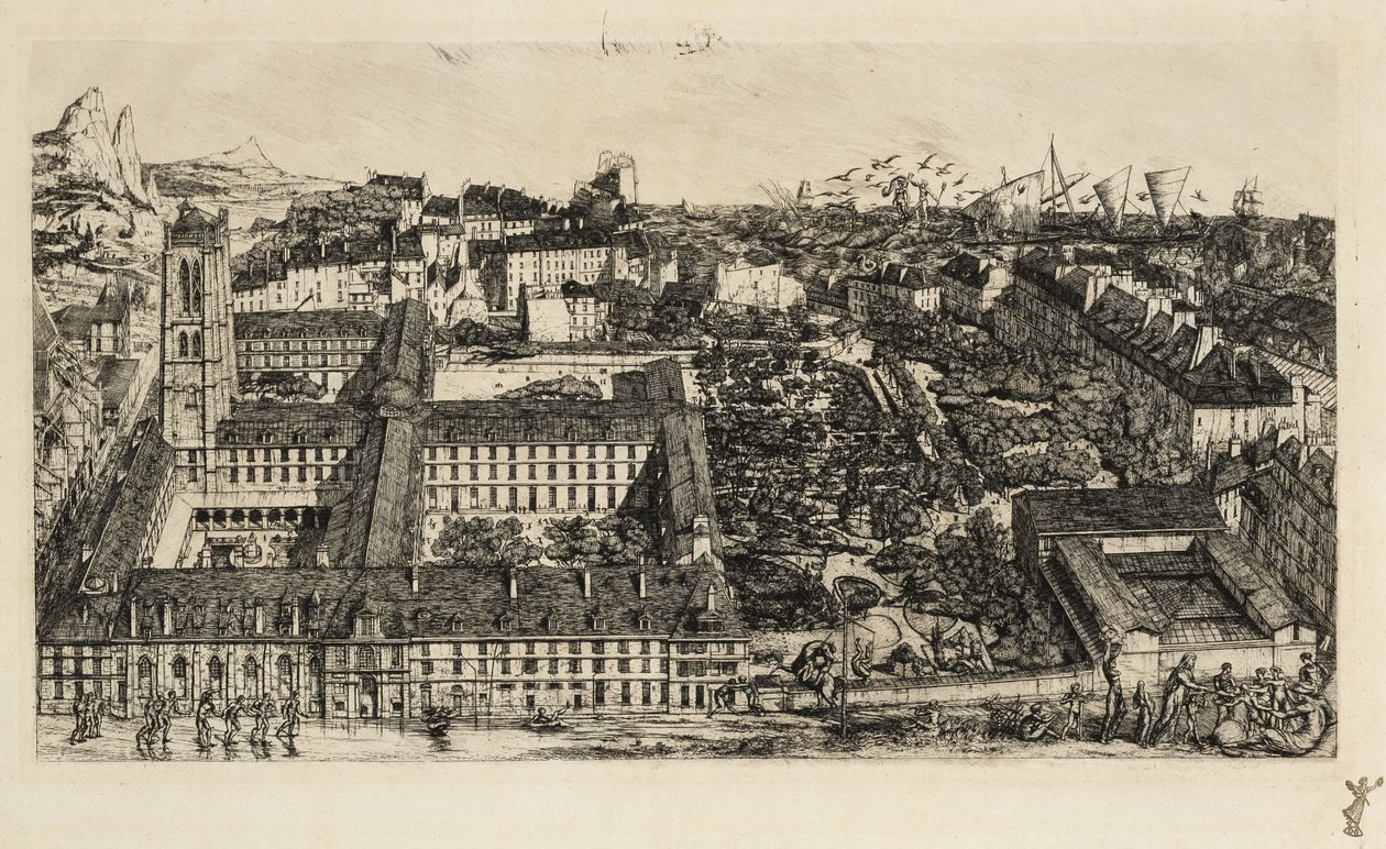 Collège Henri IV (Lycée Napoléon) alkotó: Charles Meryon