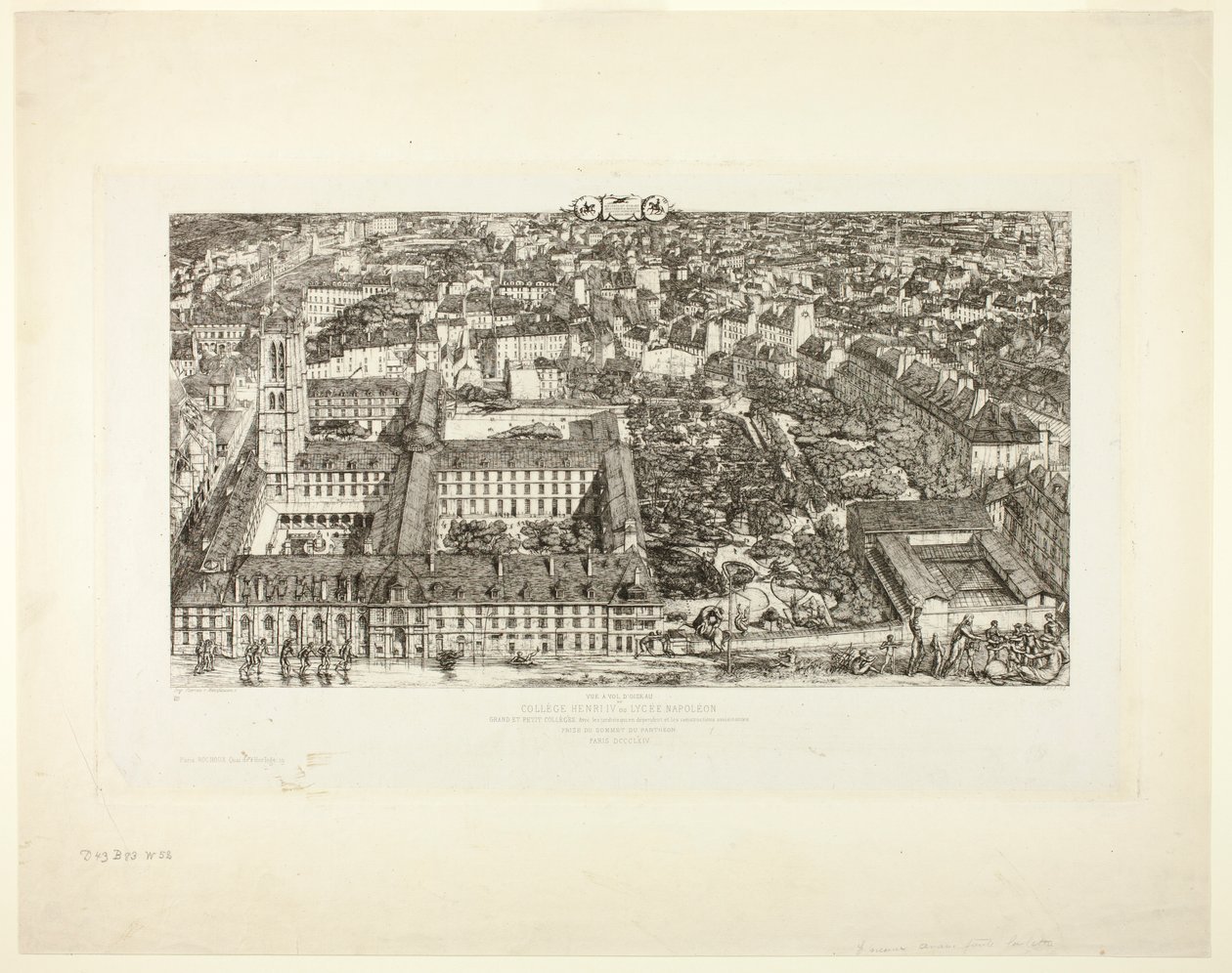 IV. Henrik Főiskola (vagy Napóléon Lycée), Párizs alkotó: Charles Meryon