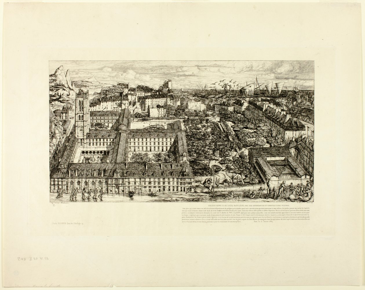 IV. Henrik Főiskola (vagy Napóléon Lycée), Párizs alkotó: Charles Meryon