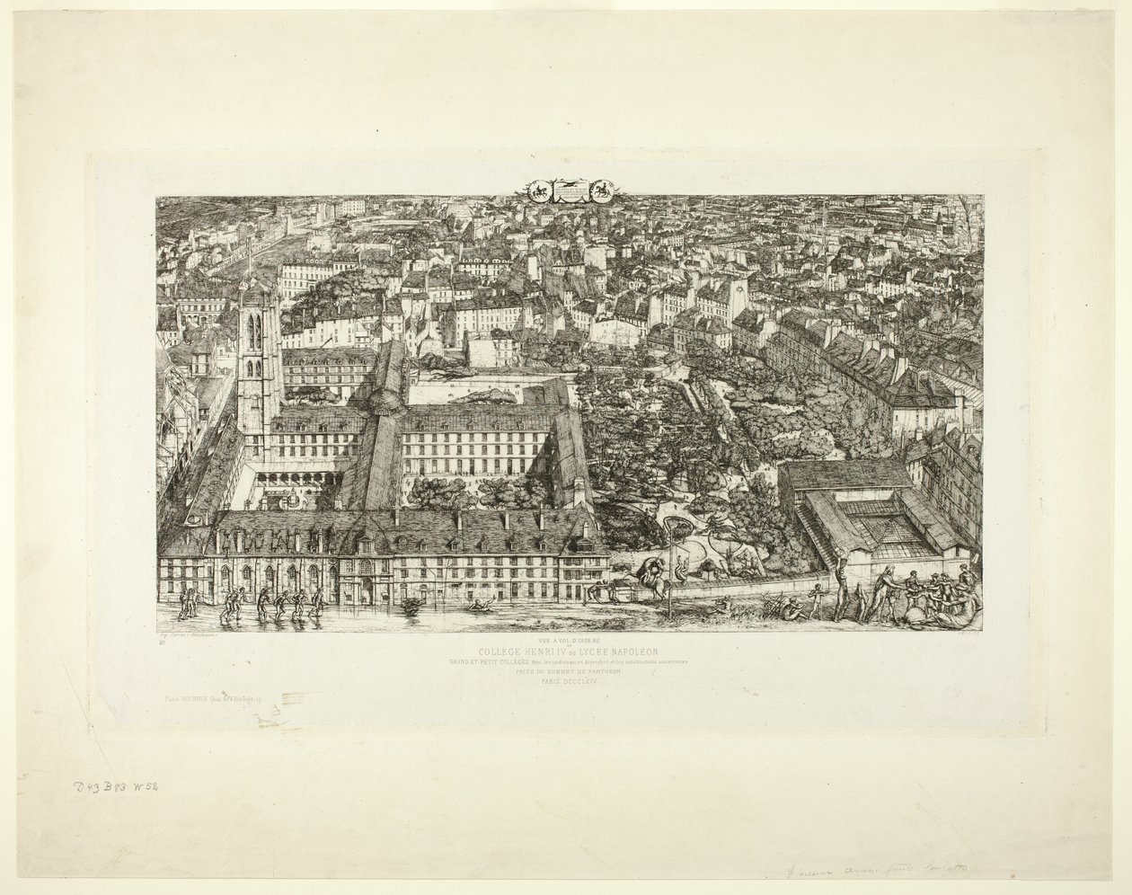 IV. Henrik Főiskola (vagy Napóléon Lycée), Párizs alkotó: Charles Meryon