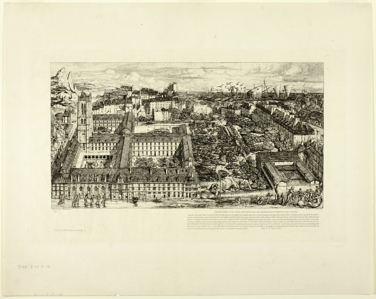 IV. Henrik Főiskola (vagy Napóléon Lycée), Párizs alkotó: Charles Meryon
