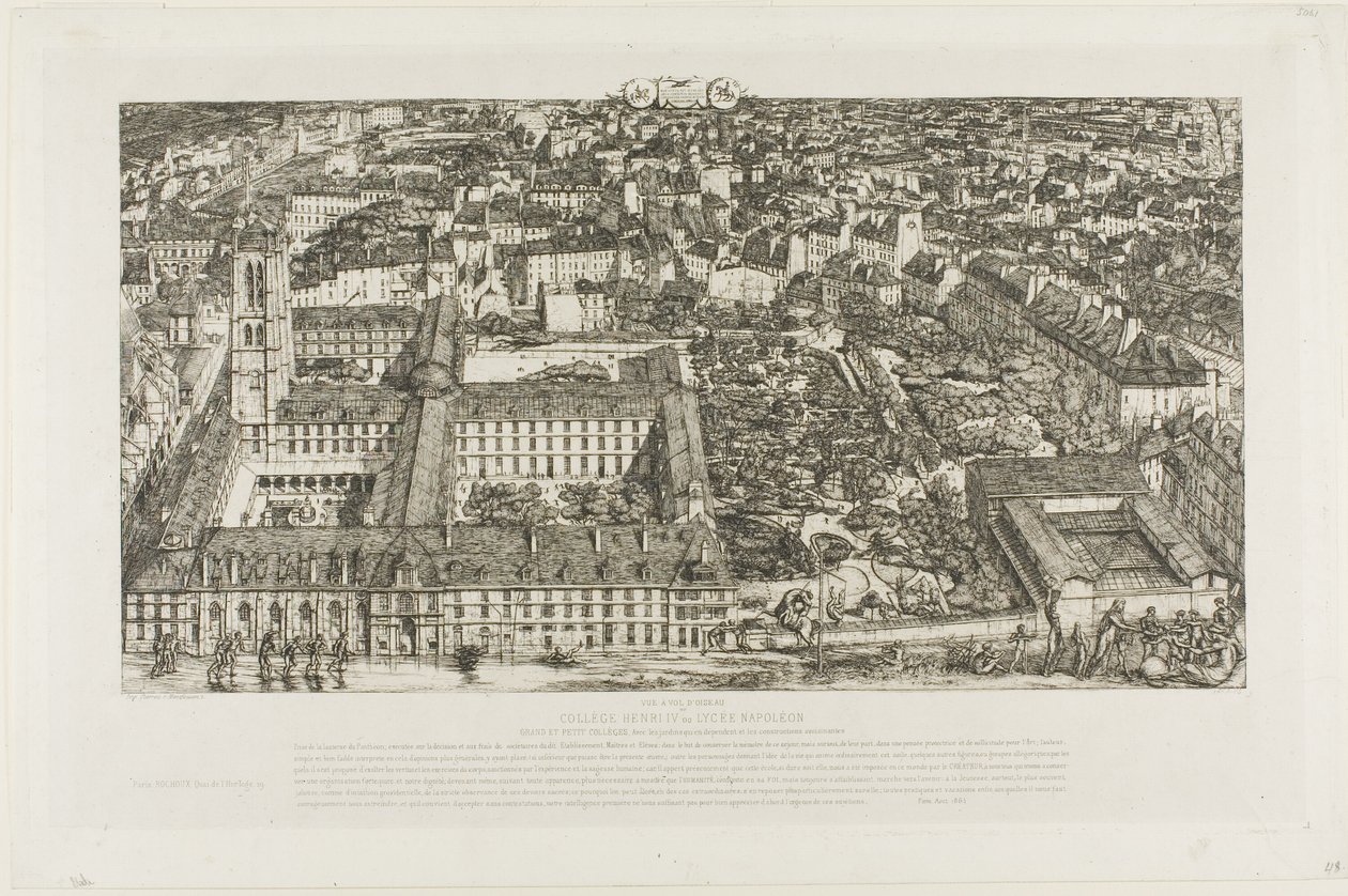 IV. Henrik Főiskola (vagy Napóléon Lycée), Párizs alkotó: Charles Meryon