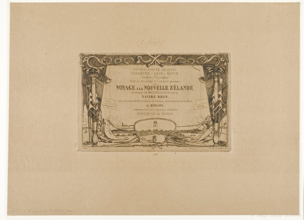 Egy új-zélandi utazás borítója (1842-46) alkotó: Charles Meryon