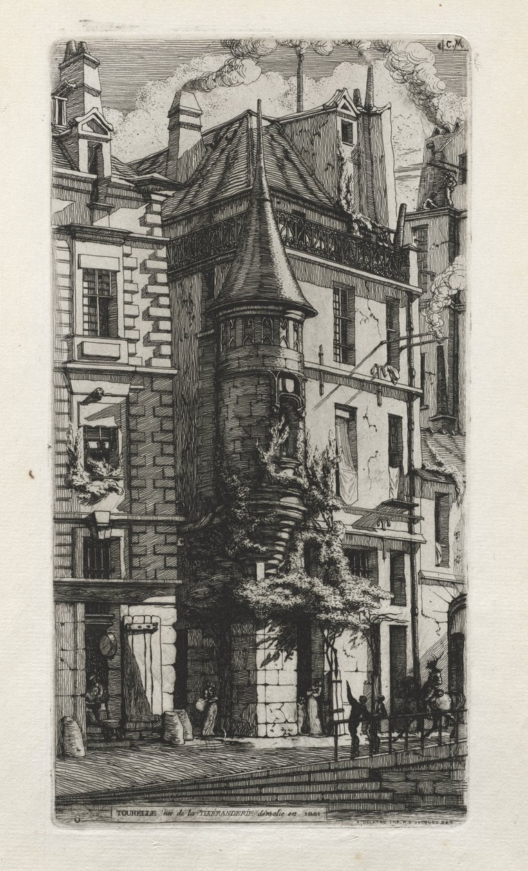 Ház toronnyal, rue de la Tixéranderie, Párizs alkotó: Charles Meryon