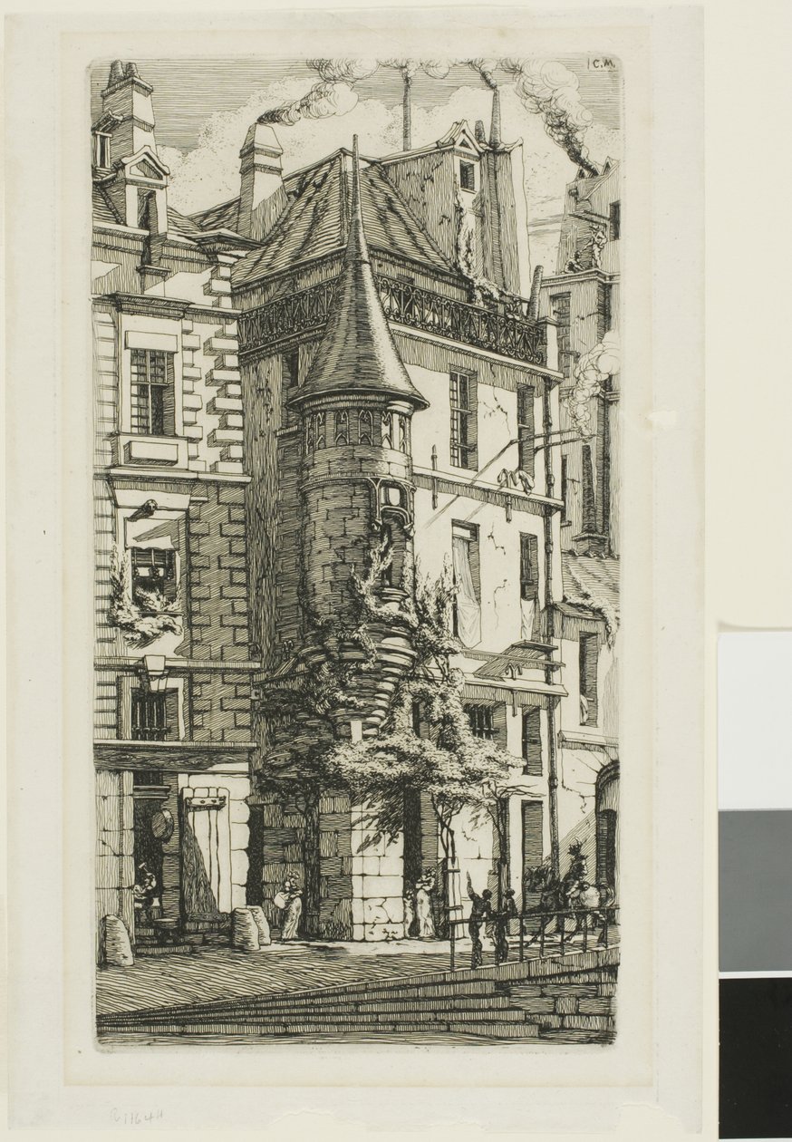 Ház toronnyal, rue de la Tixéranderie alkotó: Charles Meryon