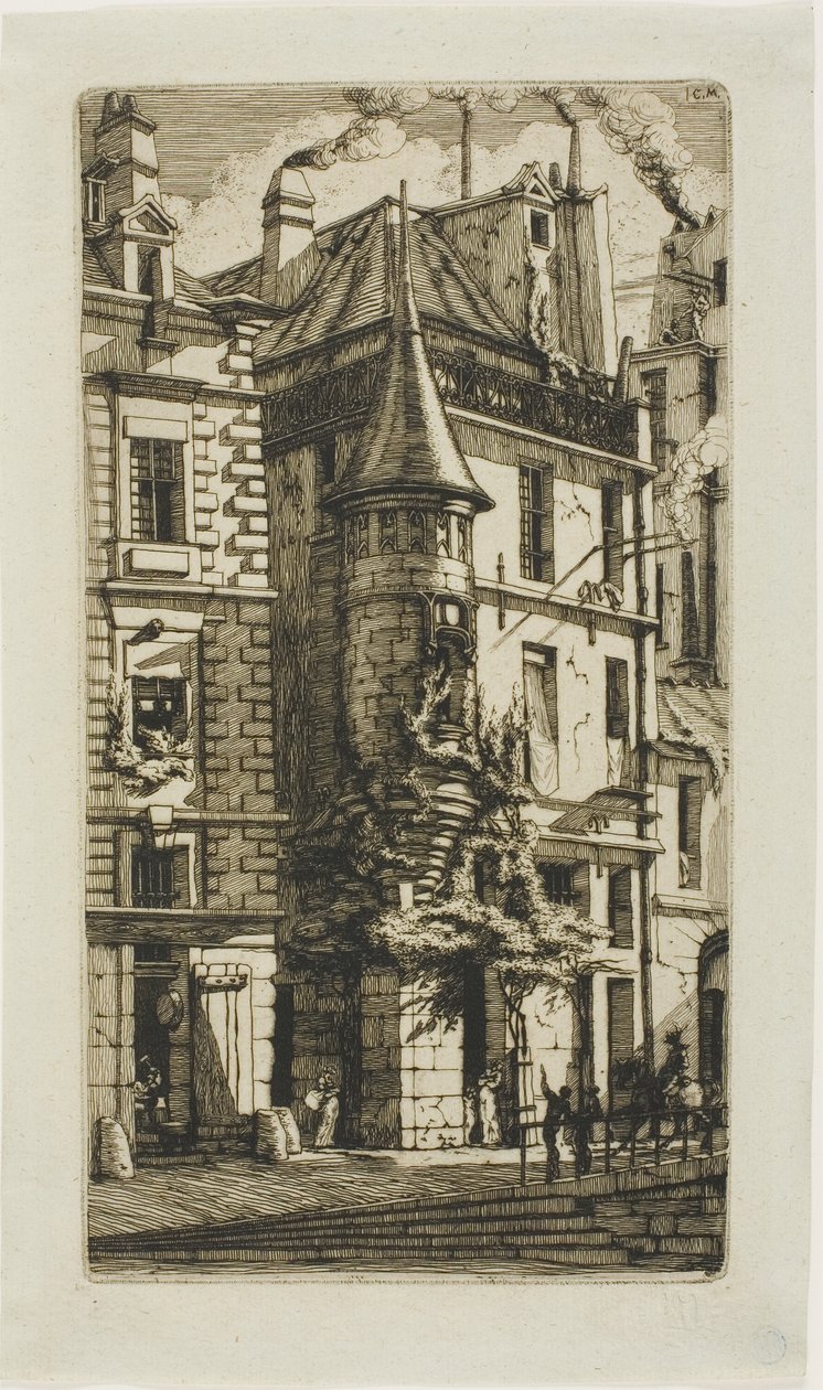 Ház toronnyal, rue de la Tixéranderie alkotó: Charles Meryon