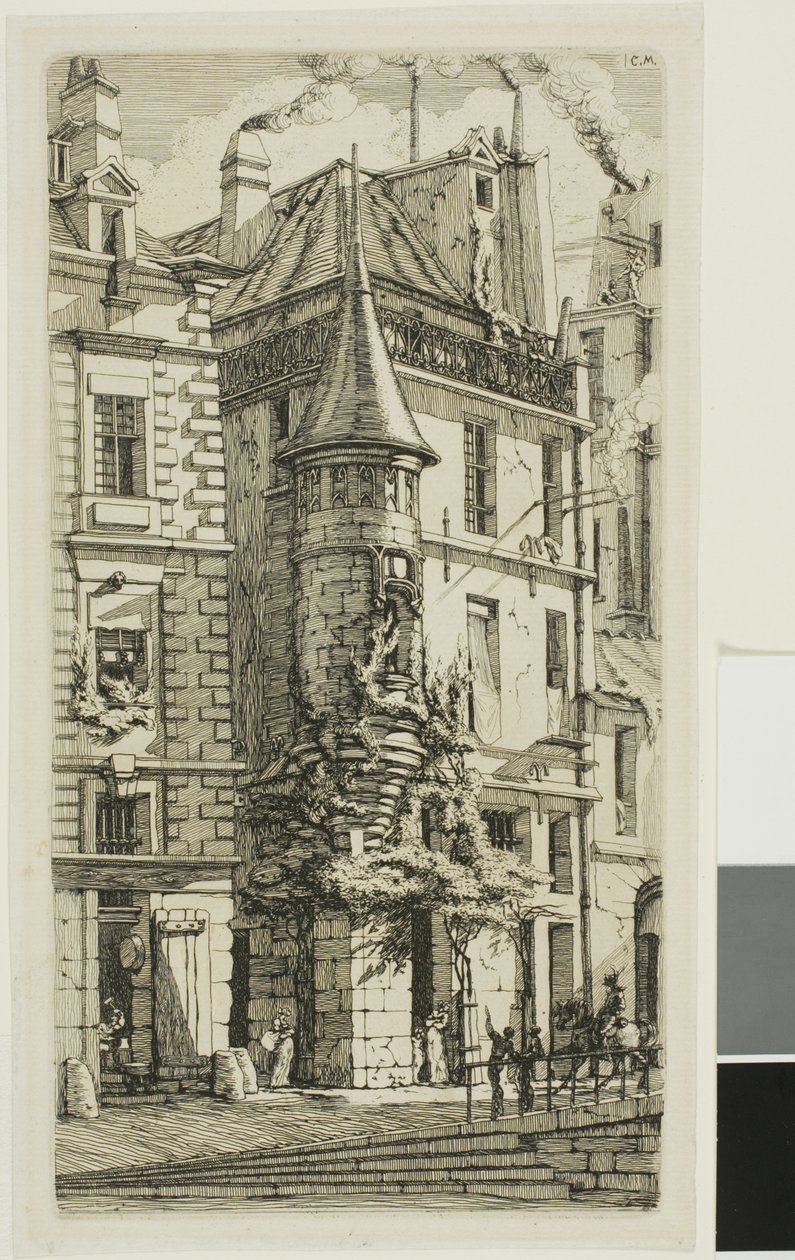 Ház toronnyal, rue de la Tixéranderie alkotó: Charles Meryon