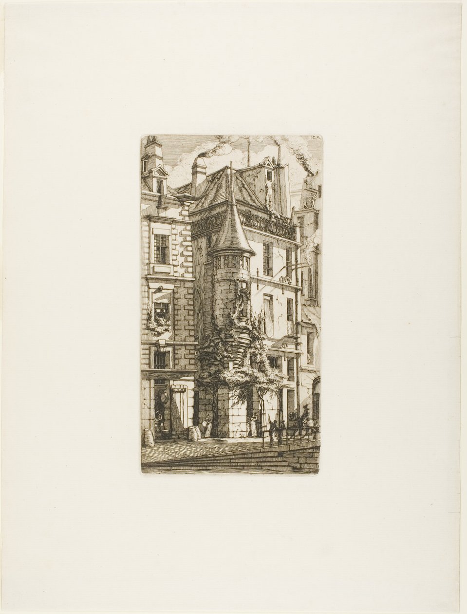 Tornyos ház, rue de la Tixéranderie alkotó: Charles Meryon