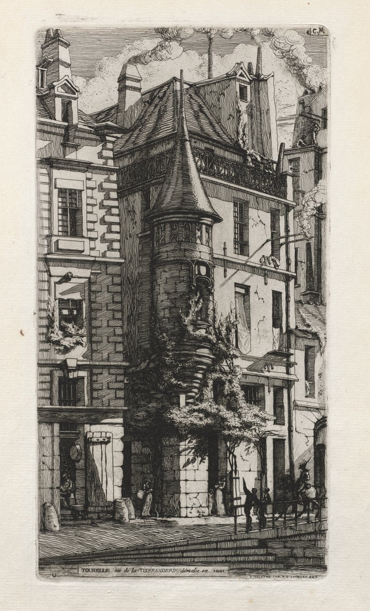 Ház toronnyal, rue de la Tixéranderie, Párizs alkotó: Charles Meryon