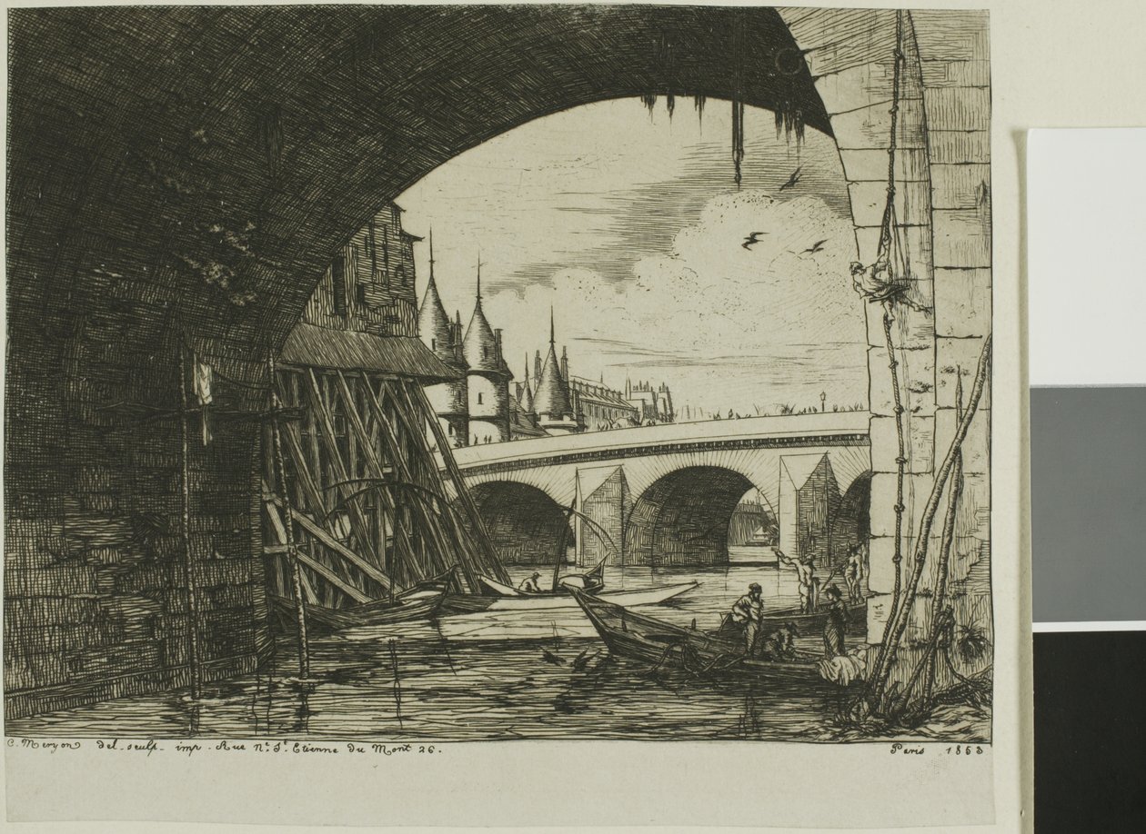 A Notre-Dame-híd íve alkotó: Charles Meryon