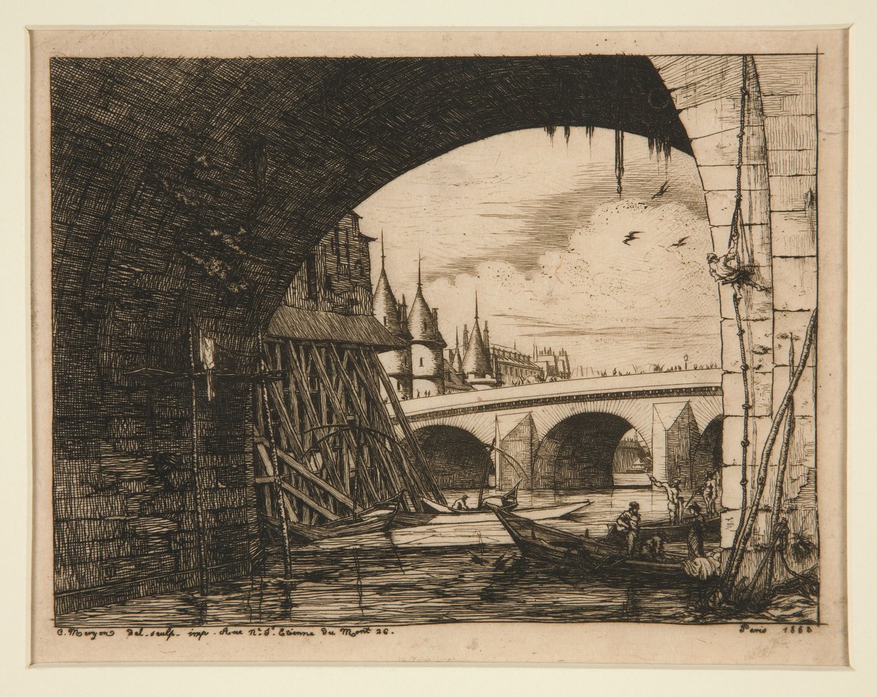 A párizsi Pont Notre-Dame íve alkotó: Charles Meryon