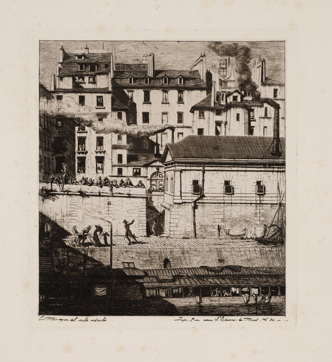 A halottasház, Párizs alkotó: Charles Meryon