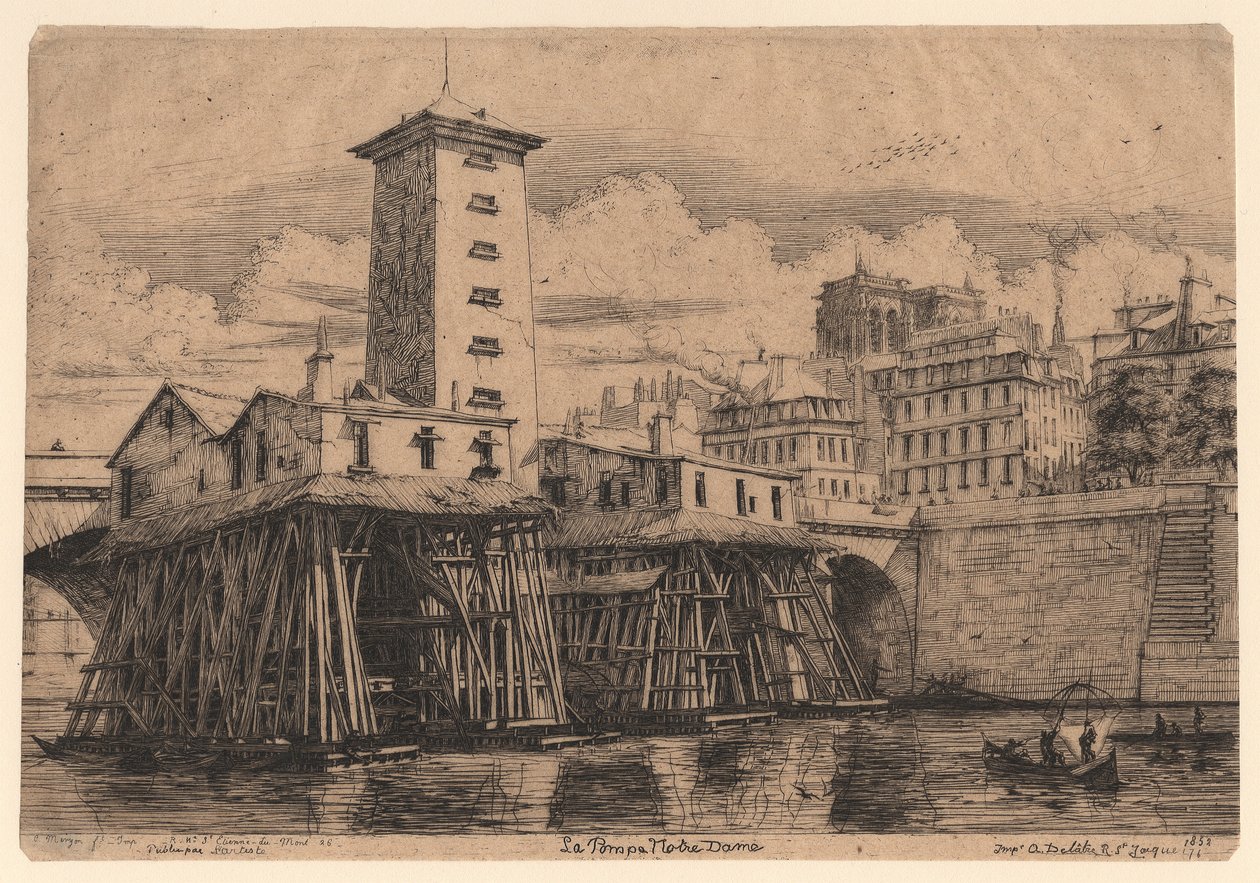 A Notre-Dame szivattyú alkotó: Charles Meryon
