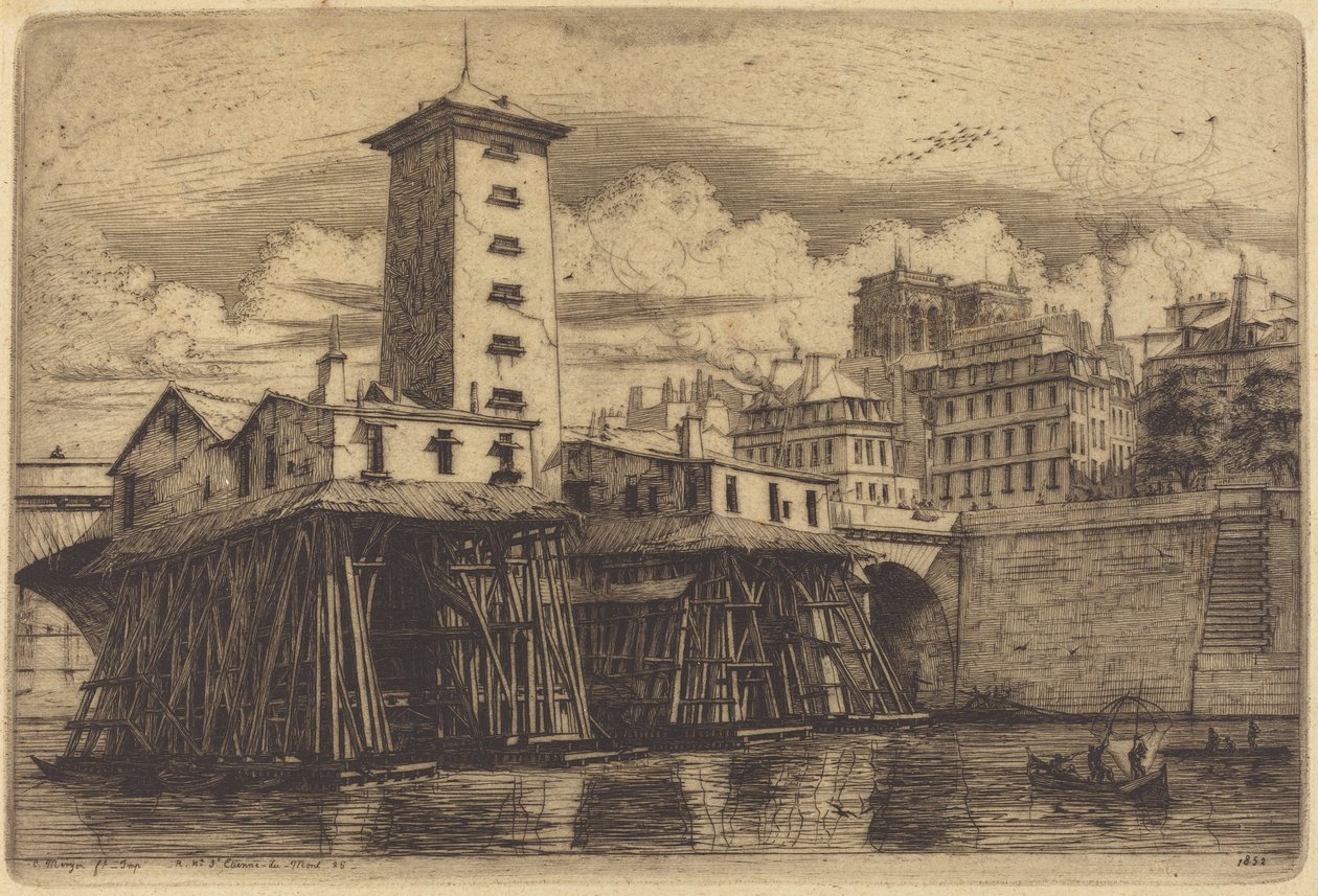 Notre Dame szivattyú, Párizs (A Notre Dame szivattyú) alkotó: Charles Meryon