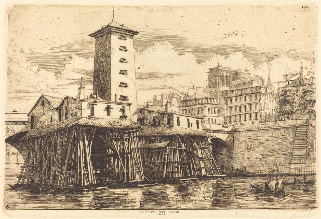 Notre Dame szivattyú, Párizs (A Notre Dame szivattyú) alkotó: Charles Meryon