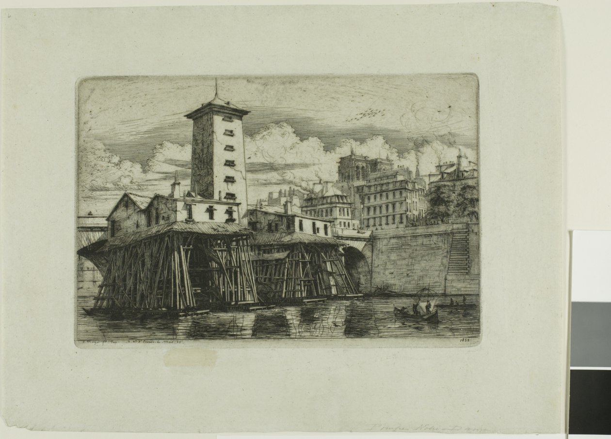 Notre-Dame szivattyú, Párizs alkotó: Charles Meryon