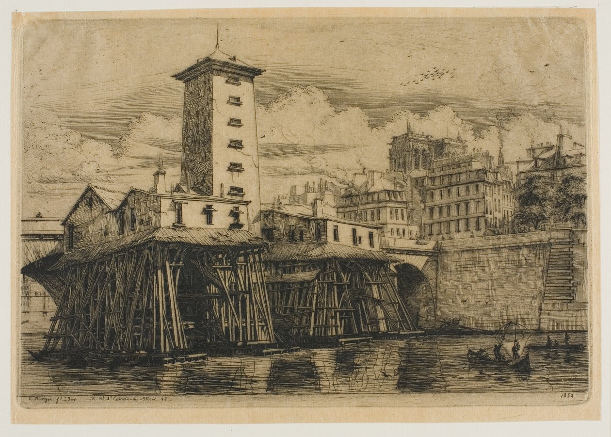 Notre-Dame szivattyú, Párizs alkotó: Charles Meryon