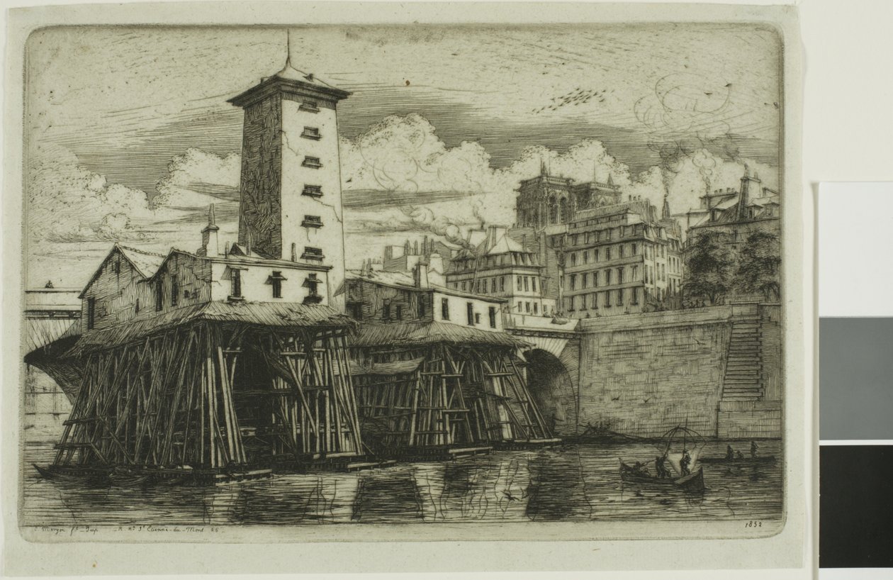 Notre-Dame szivattyú, Párizs alkotó: Charles Meryon
