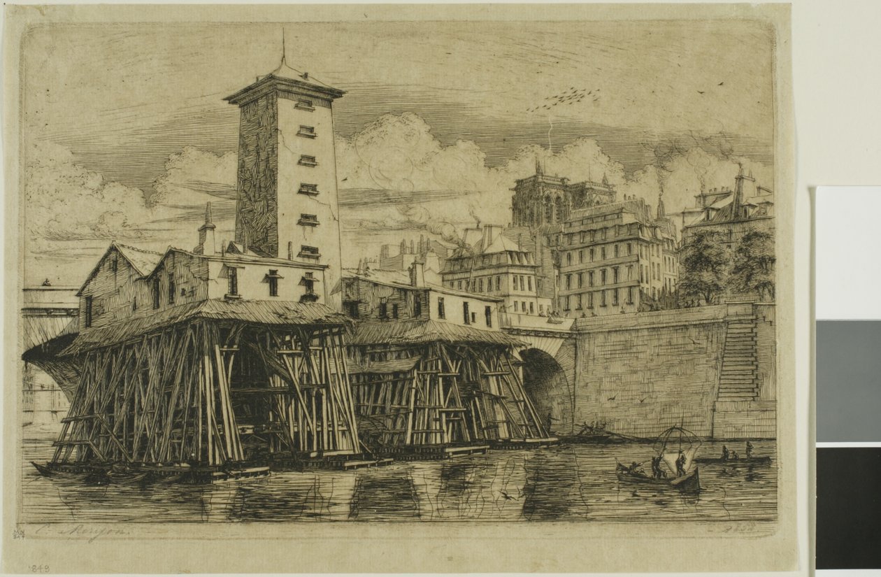 Notre-Dame szivattyú, Párizs alkotó: Charles Meryon