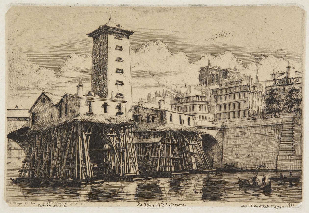 A Notre-Dame szivattyú - 1852 alkotó: Charles Meryon