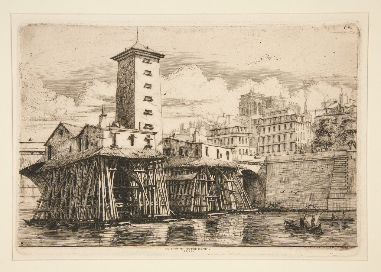 A Notre-Dame szivattyú, 1852 alkotó: Charles Meryon