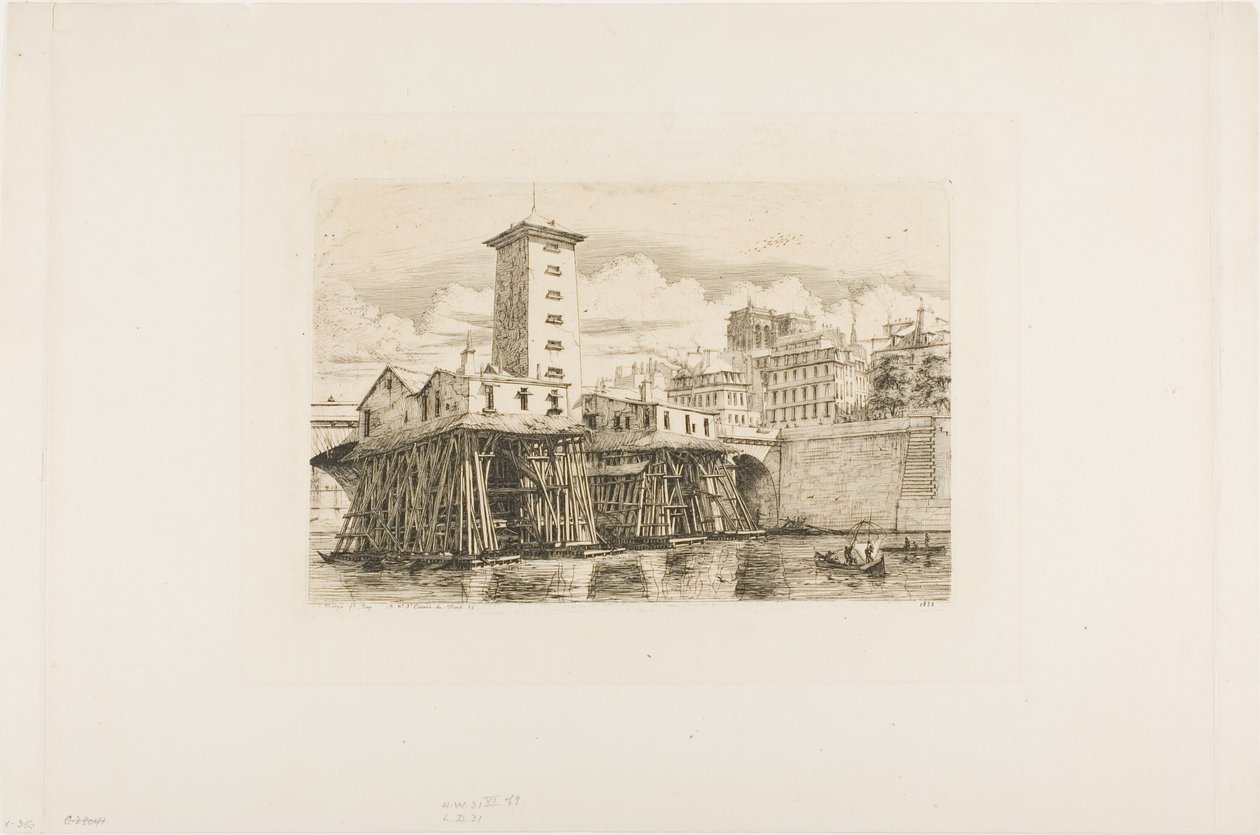Notre Dame szivattyú, Párizs alkotó: Charles Meryon