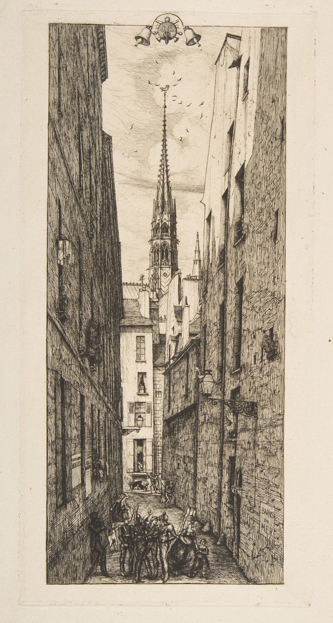 A Rue des Chantres (Rue des Chantres, Párizs) alkotó: Charles Meryon