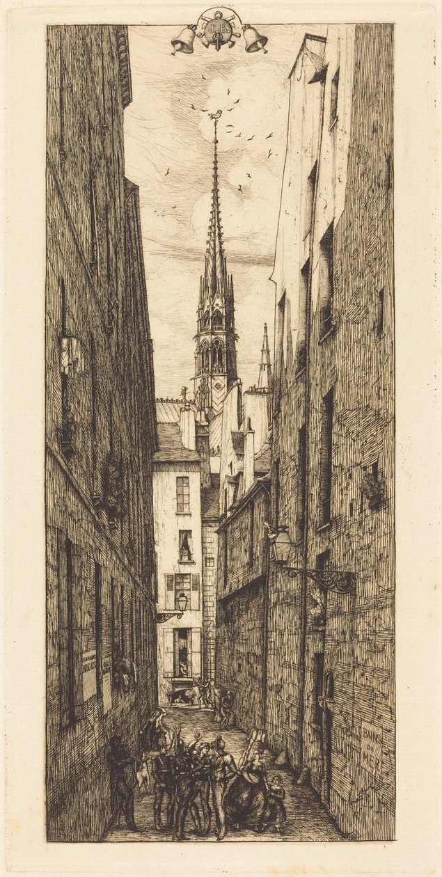 Rue des Chantres, Párizs (Chantrey Street, Párizs) alkotó: Charles Meryon
