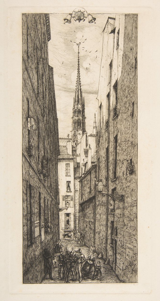 Rue des Chantres, Párizs alkotó: Charles Meryon