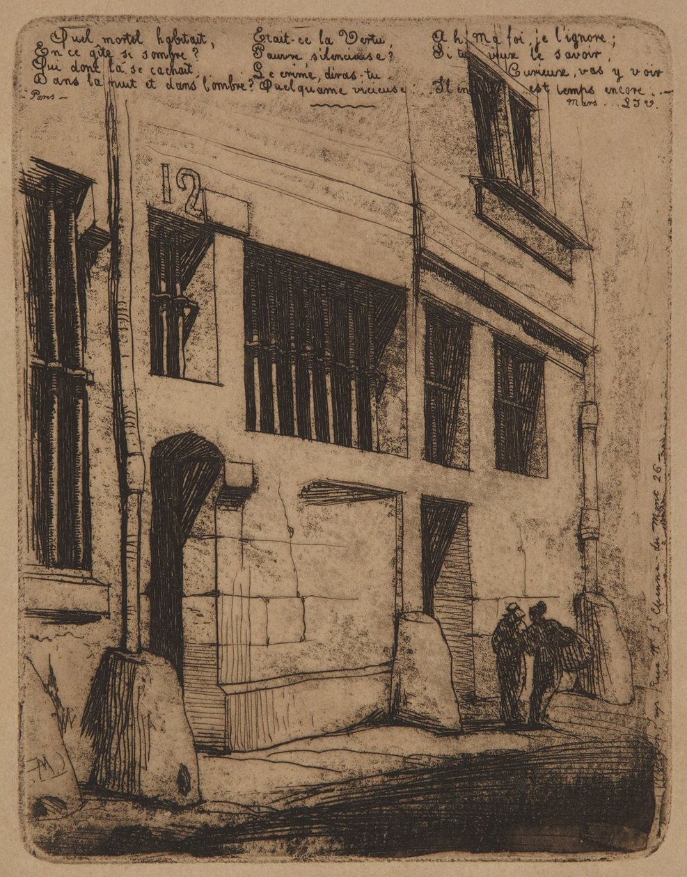 A Rosszfiúk utcája  –  1854 alkotó: Charles Meryon