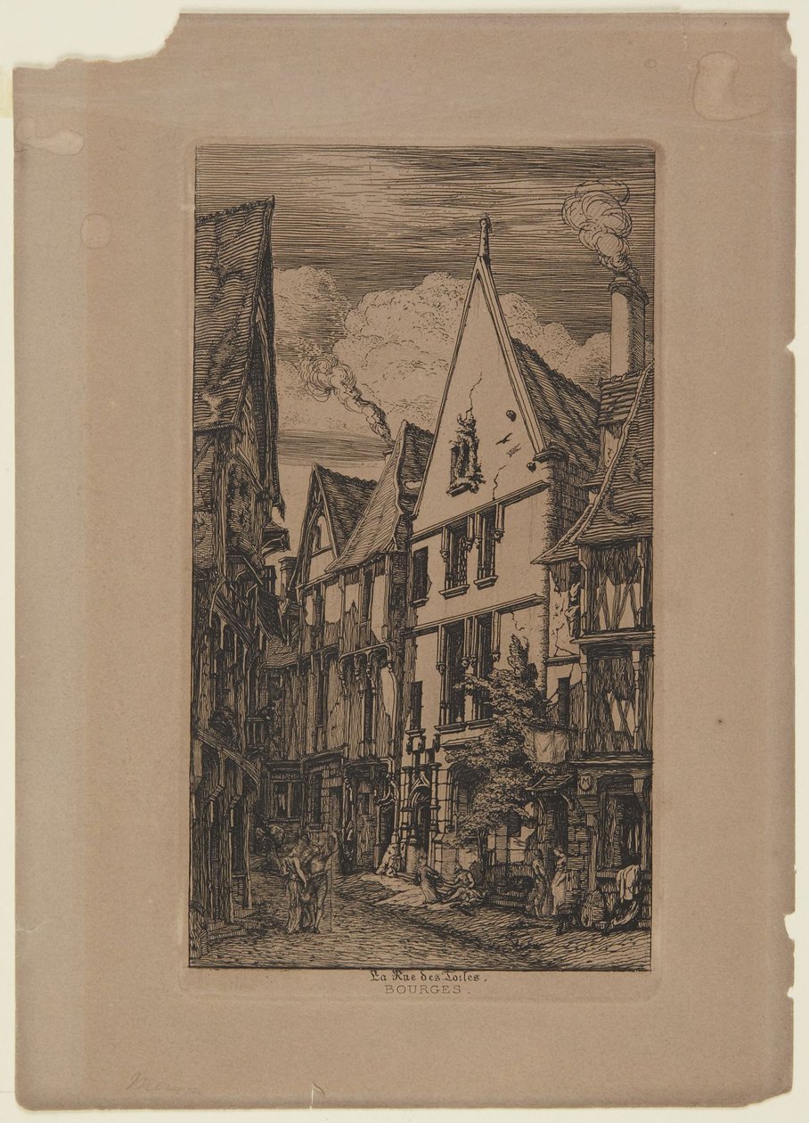 La Rue des Toiles, Bourges - 1853 alkotó: Charles Meryon