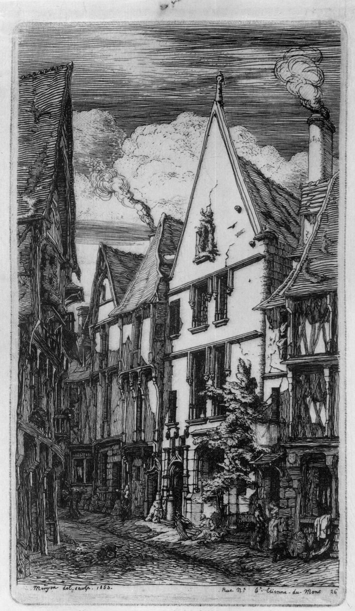 A Rue des Toiles Bourges-ban alkotó: Charles Meryon