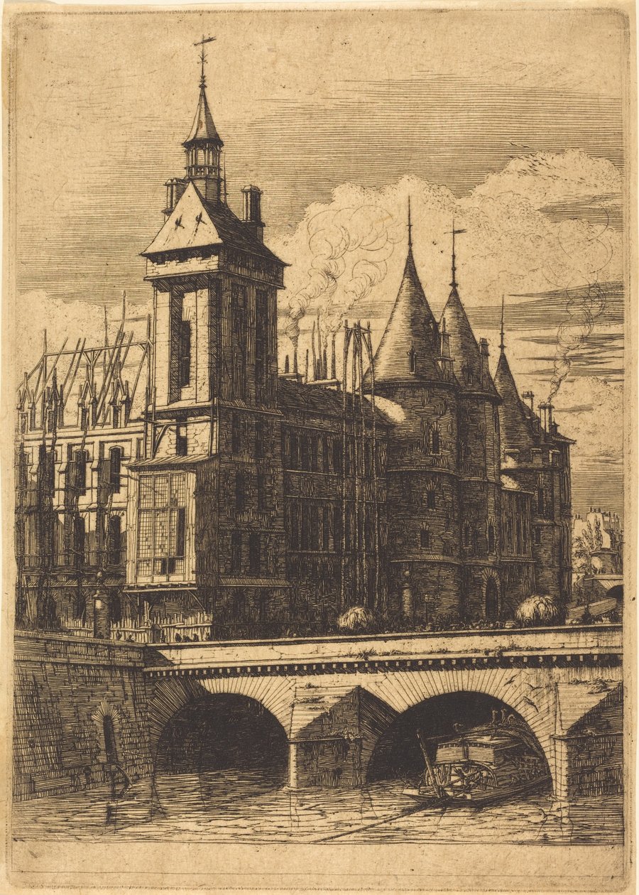 Az Óratorony, Párizs (The Clock Tower, Paris) alkotó: Charles Meryon