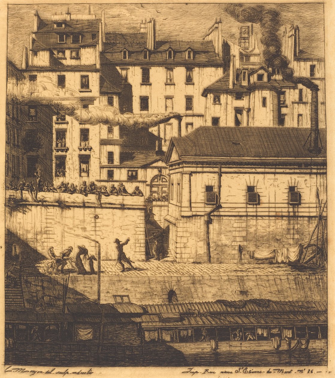 La morgue, Párizs (A halottasház) alkotó: Charles Meryon
