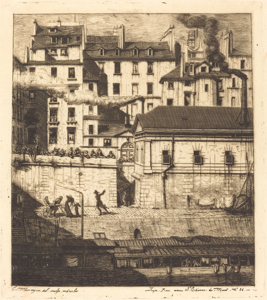 La morgue, Párizs (A halottasház) alkotó: Charles Meryon