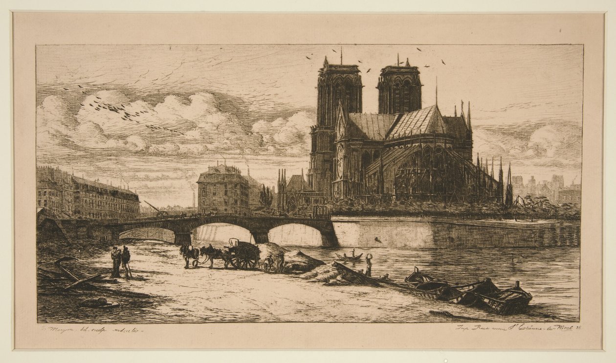 A Notre-Dame apszisa alkotó: Charles Meryon