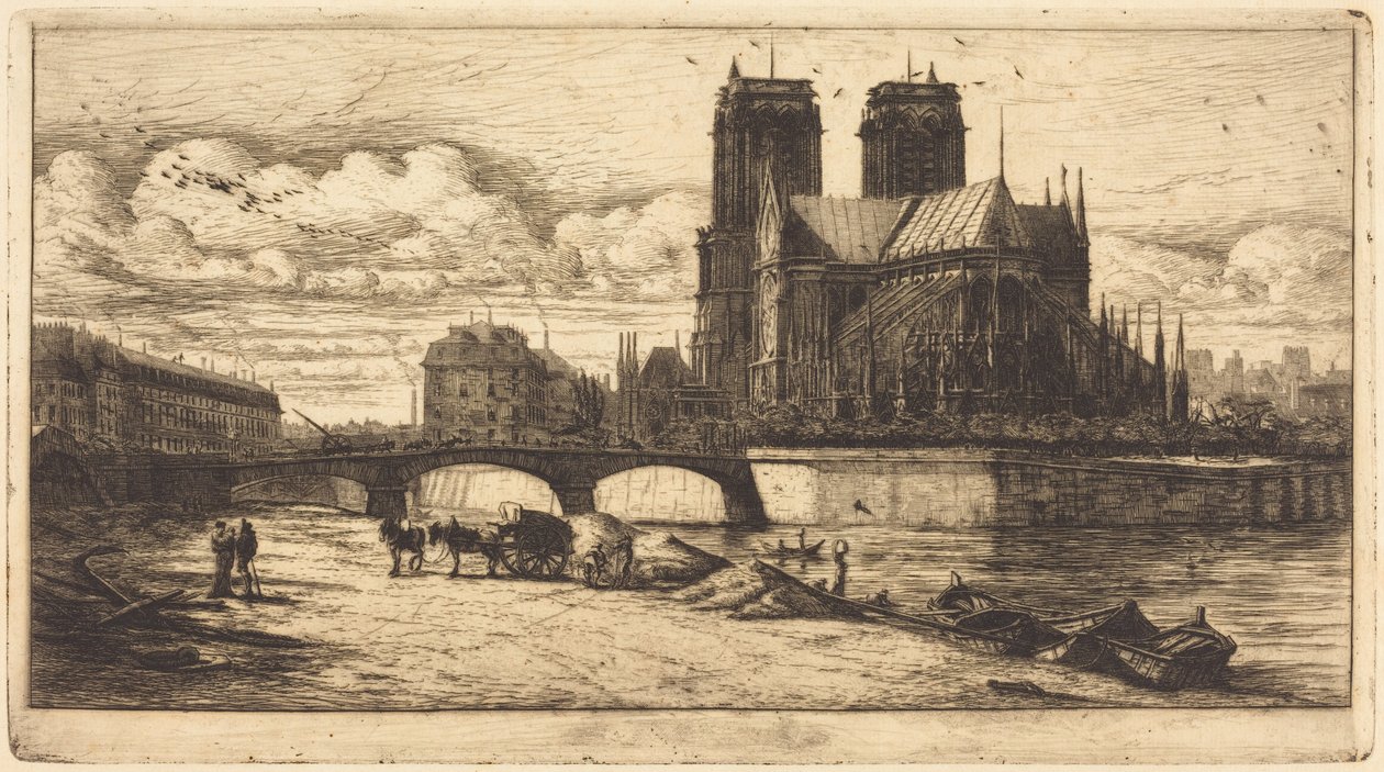 A párizsi Notre-Dame apszisa alkotó: Charles Meryon