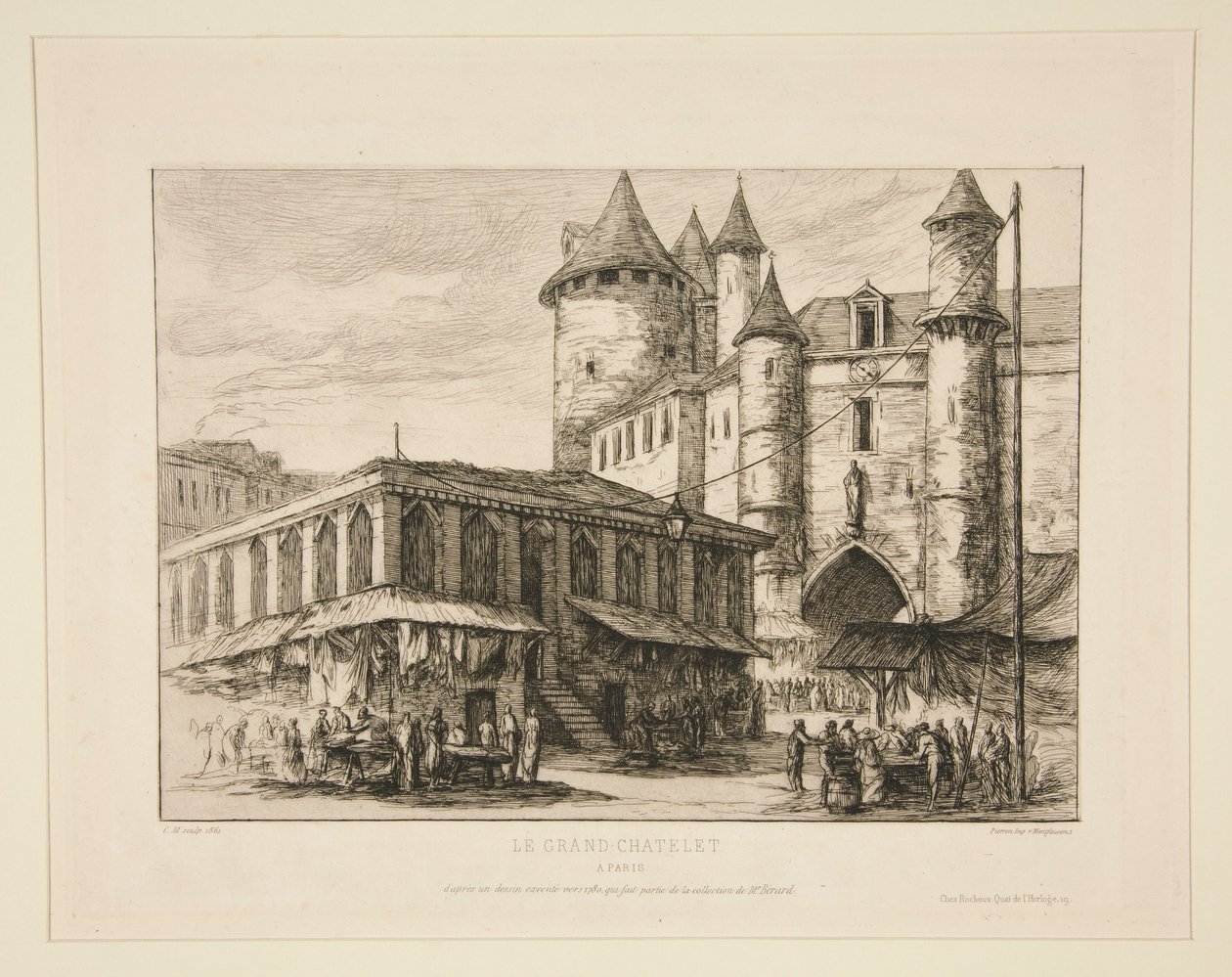 Le Grand Châtelet [1780 körül, korabeli rajz nyomán] alkotó: Charles Meryon