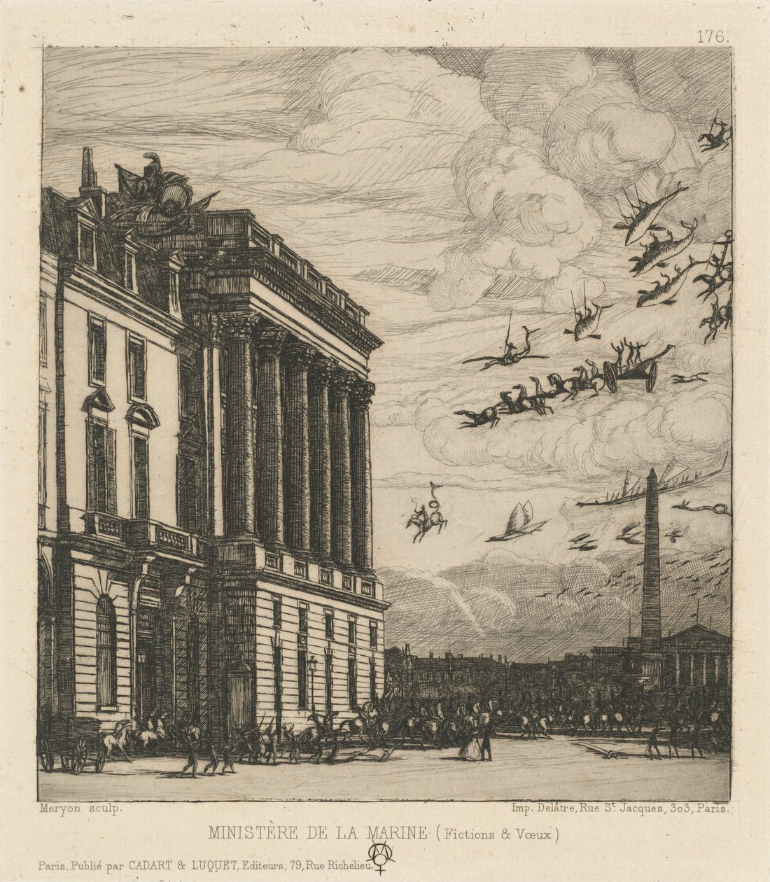 Haditengerészeti Minisztérium, Párizs (The Admirality, Párizs) alkotó: Charles Meryon