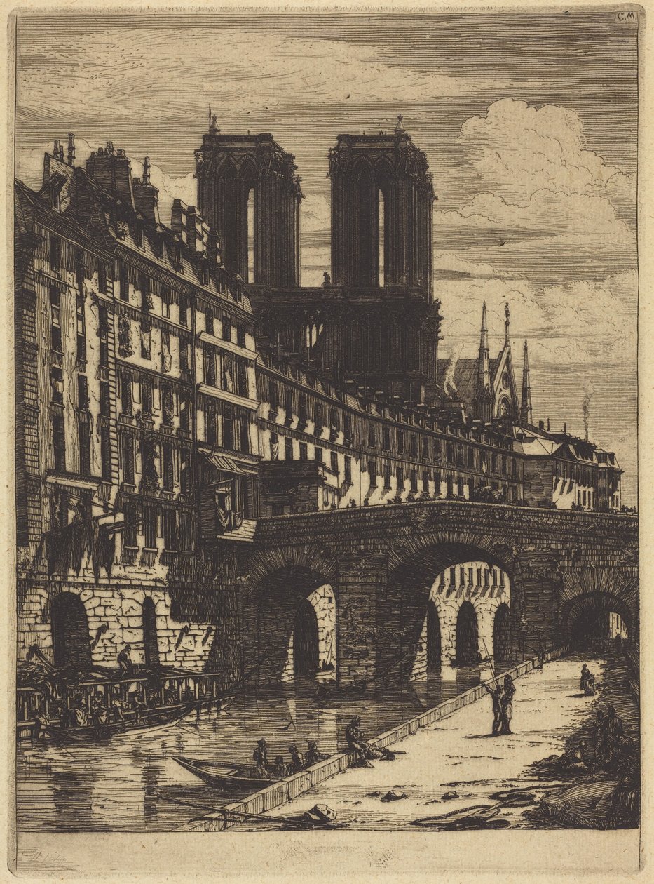 A Petit Pont, Párizs alkotó: Charles Meryon