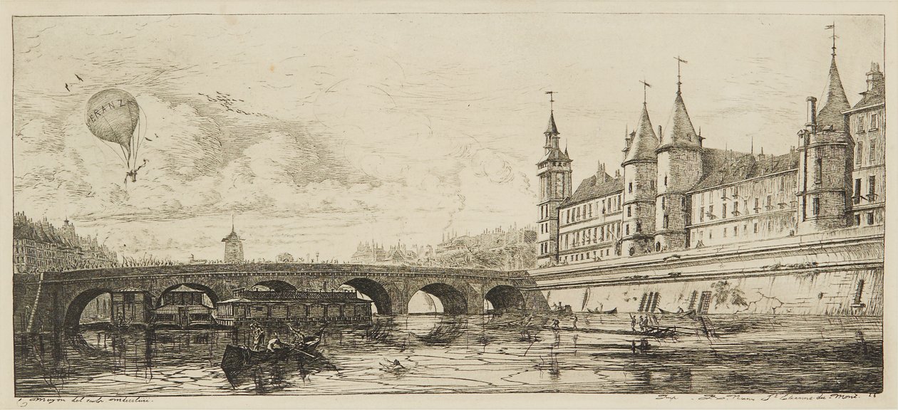 Le Pont-Au-Change (rézkarc) alkotó: Charles Meryon