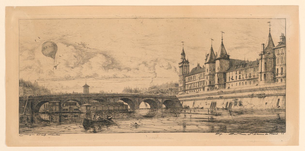Le Pont-au-Change (Cserehíd) alkotó: Charles Meryon