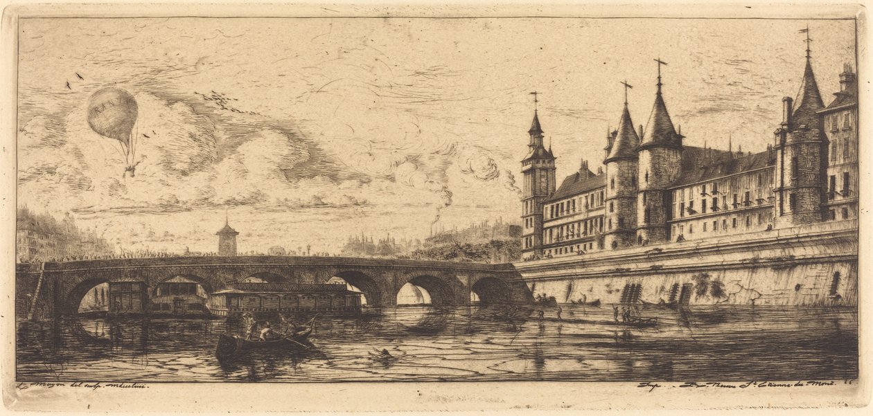 A Pont-au-Change, Párizs alkotó: Charles Meryon