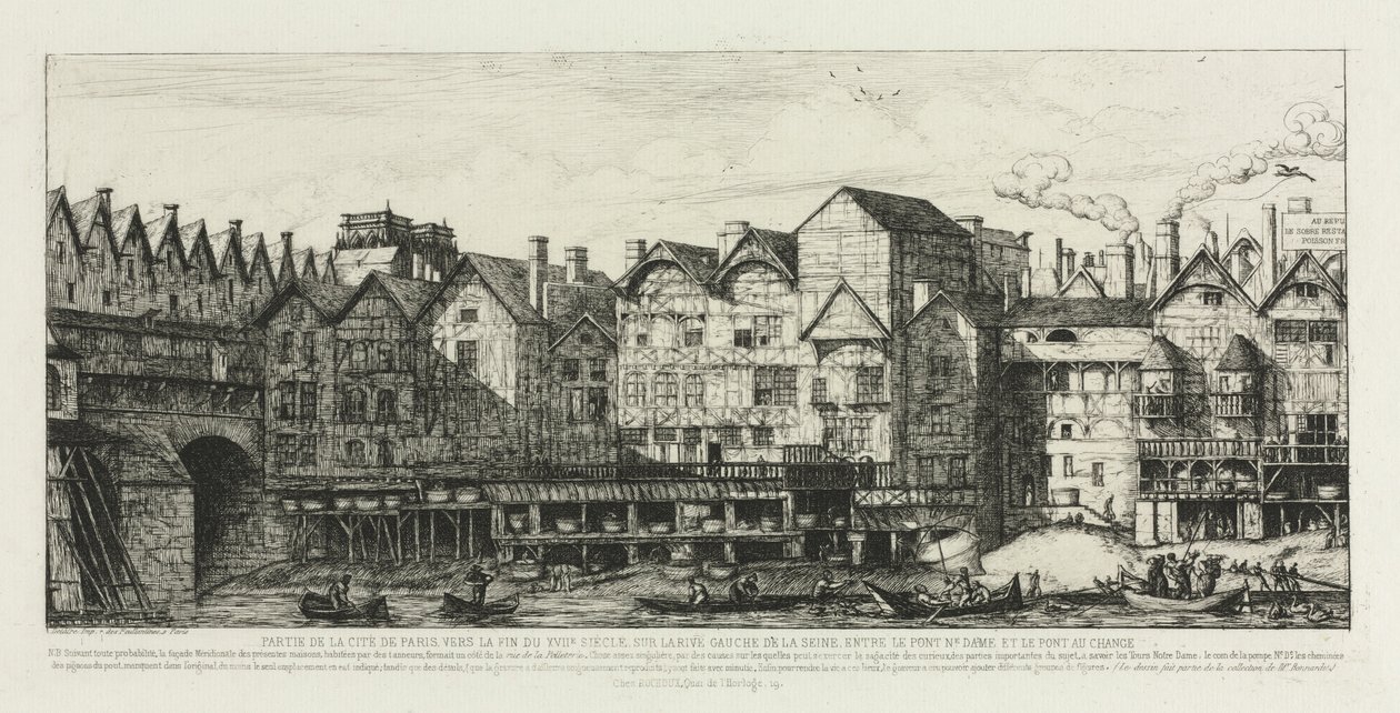 Párizs városának része a tizenhetedik század végén, 1861. alkotó: Charles Meryon