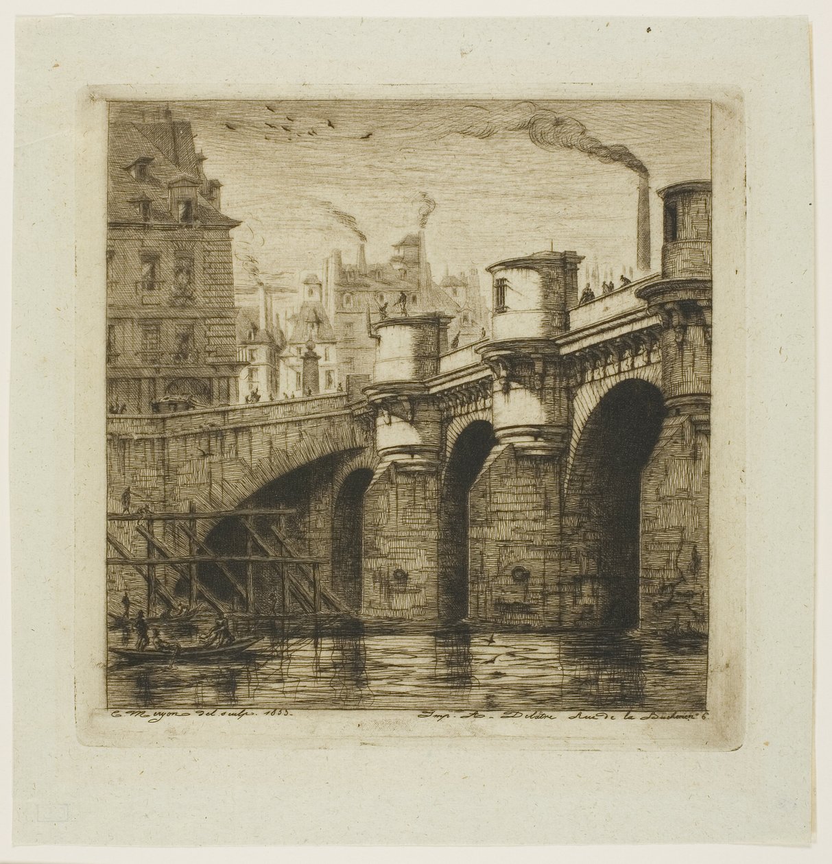 Pont Neuf, Párizs alkotó: Charles Meryon