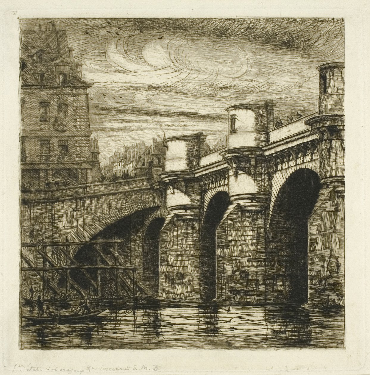 Pont Neuf, Párizs alkotó: Charles Meryon
