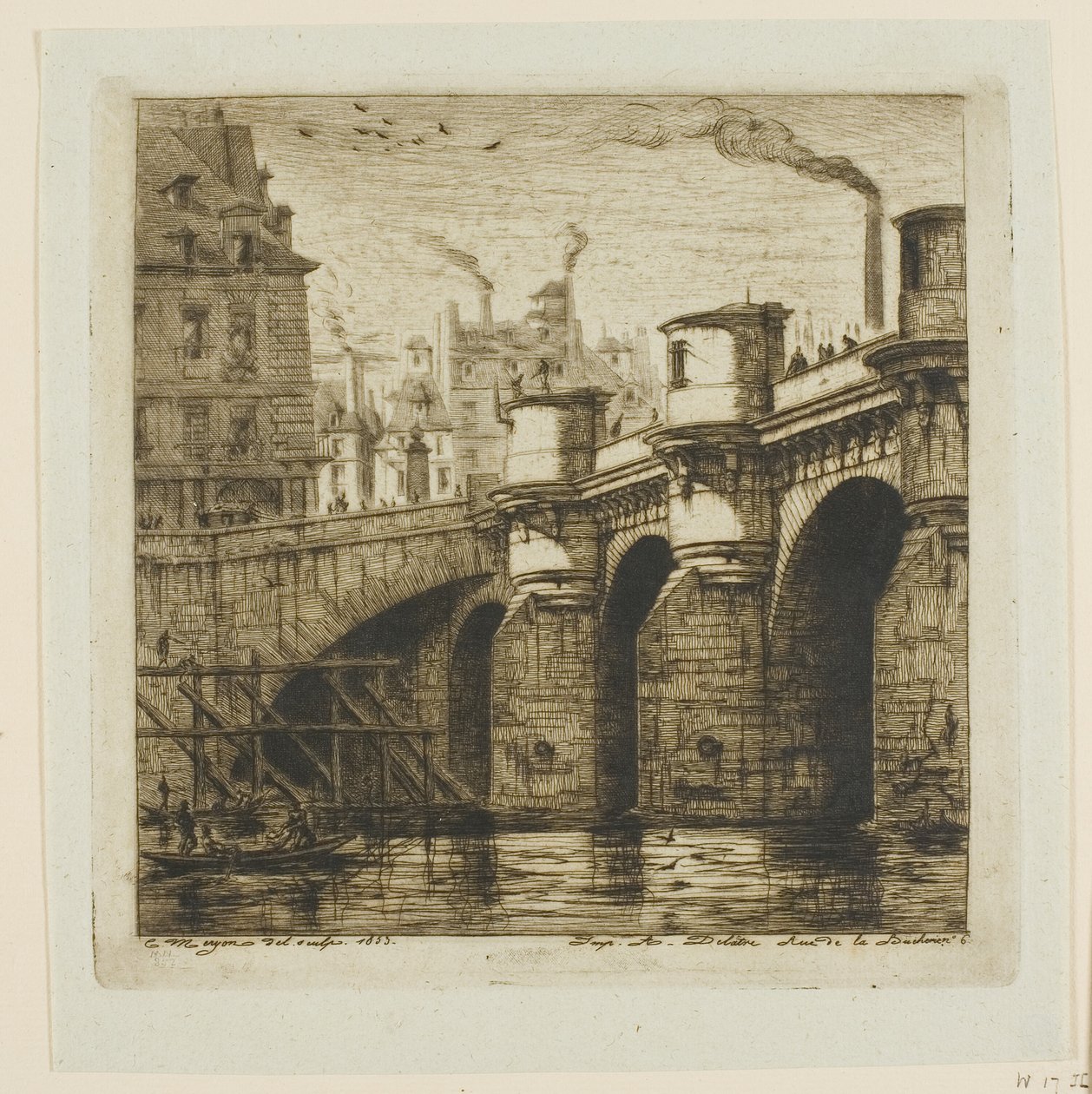 Pont Neuf, Párizs alkotó: Charles Meryon