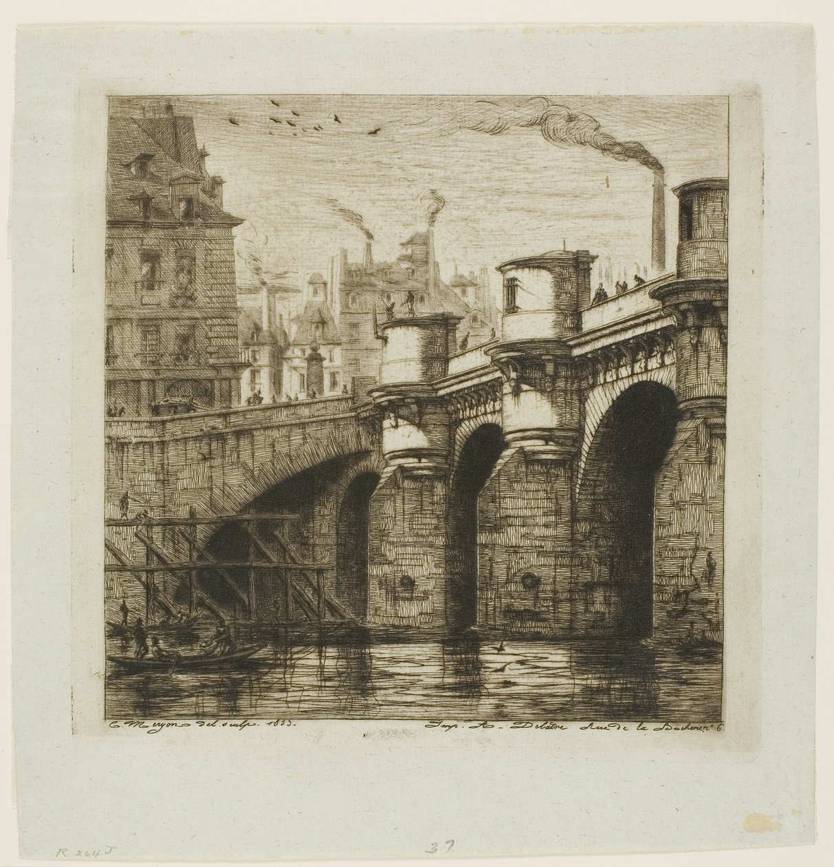 Pont Neuf, Párizs alkotó: Charles Meryon