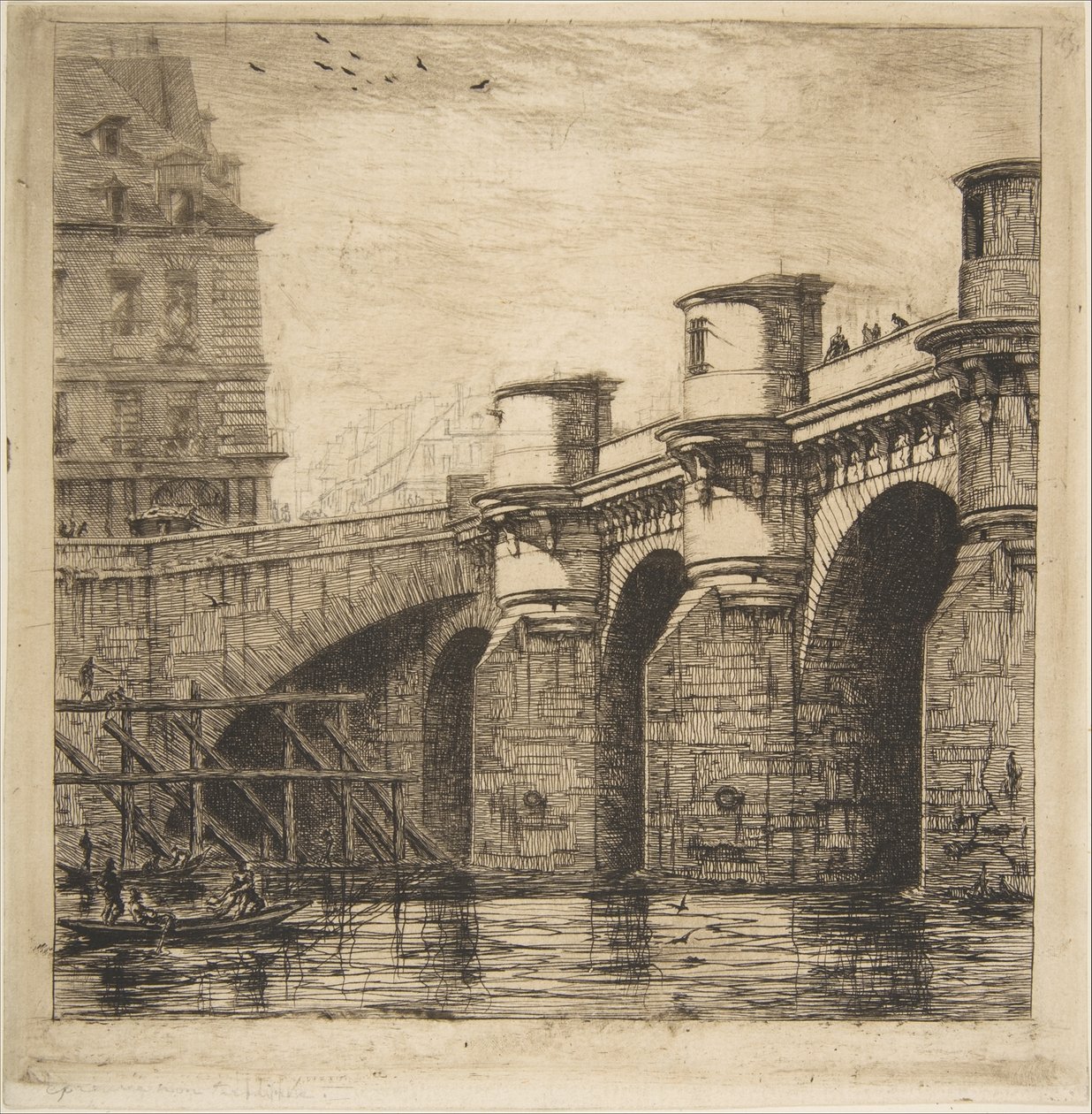 Pont Neuf, Párizs alkotó: Charles Meryon