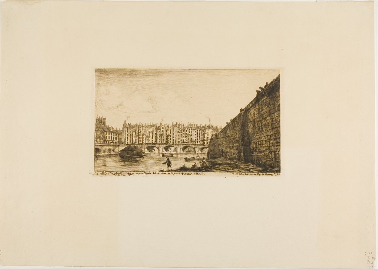 Pont-au-Change, Párizs, 1784 körül alkotó: Charles Meryon